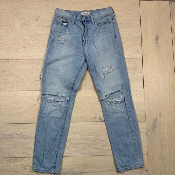 Madewell Denim - Madewell The Perfect Summer Jean - Light Blue Distressed